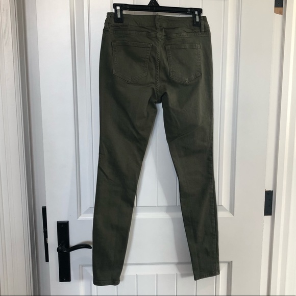 Joe fresh size 26 dark green denim jegging - Picture 3 of 3
